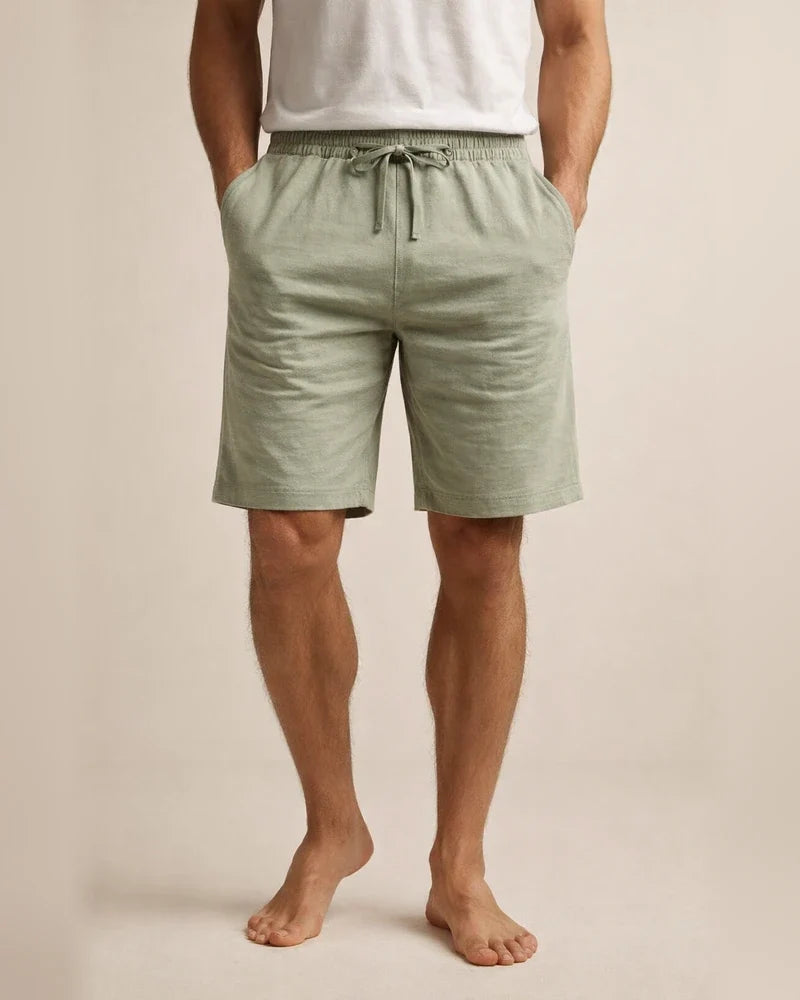 Men's Linen Shorts Summer Beach Casual Loose-Fit Cropped Shorts | JRSEE:eb7008fb-fd92-4582-80a6-04b58447d3d7