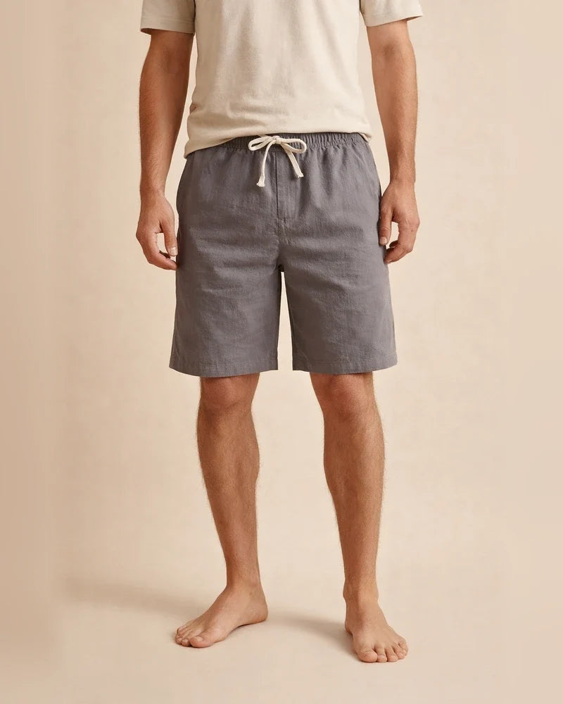 Men's Linen Shorts Summer Shorts Beach Shorts Pocket Drawstring Plain Short Daily Linen / Cotton Blend Casual / Sporty Black White | JRSEE:694a9e99-f8d3-40af-b34f-cb9c0f61a00f