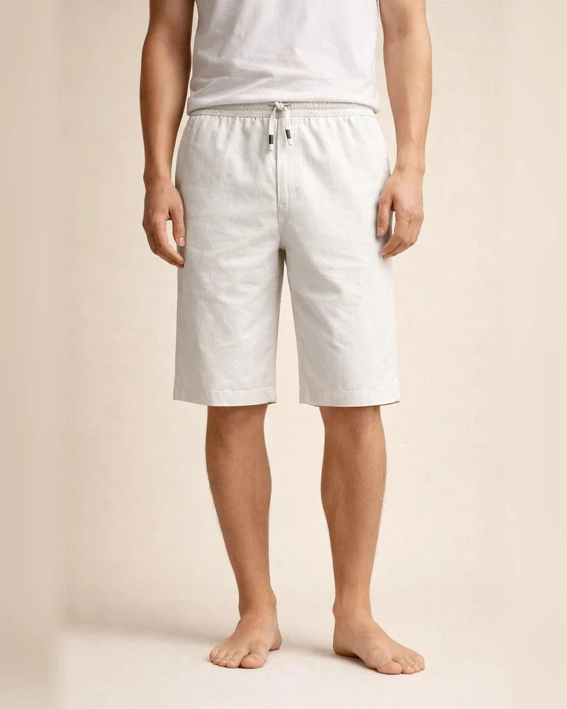 Men's Linen Shorts Summer Shorts Casual Shorts Pocket Drawstring Elastic Waist Plain Knee Length Outdoor Daily Going out Linen / Cotton Blend Basic Fashion Black Red Micro-elastic | JRSEE:6669bf0c-1c59-4aae-9a8e-7e931cad0a3a