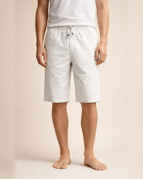 Men's Linen Shorts Summer Shorts Casual Shorts Pocket Drawstring Elastic Waist Plain Knee Length Outdoor Daily Going out Linen / Cotton Blend Basic Fashion Black Red Micro-elastic | JRSEE:6669bf0c-1c59-4aae-9a8e-7e931cad0a3a