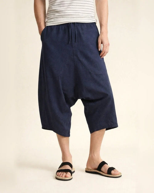Men's Linen Shorts Summer Shorts Harem Pants Pocket Drawstring Elastic Waist Plain Outdoor Daily Going out Linen / Cotton Blend Fashion Streetwear Black Wine | JRSEE:cb6d9a93-5214-478e-a08a-abfe76c86d8d