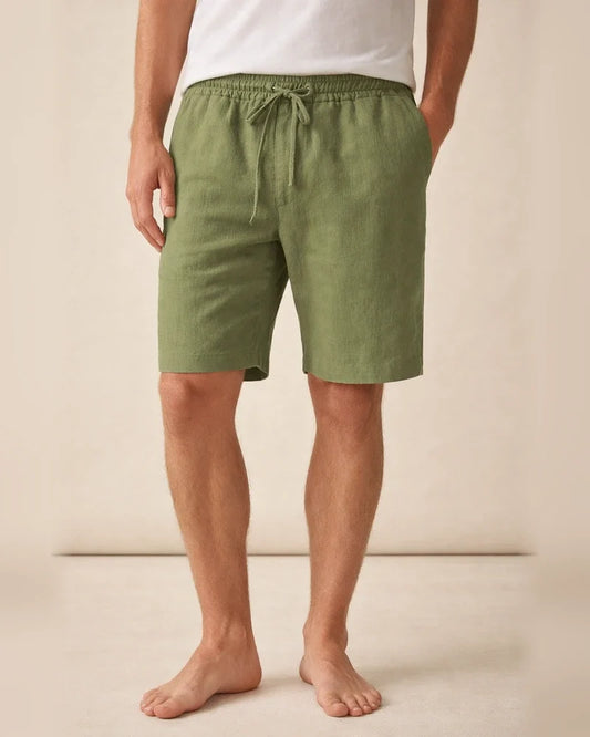 Men's Linen Shorts Summer Shorts Pocket Drawstring Elastic Waist Plain Comfort Outdoor Daily Going Out Linen / Cotton Blend Fashion Streetwear Black White | JRSEE:a3a845f4-8f74-4d5f-bfff-b276649cd14b