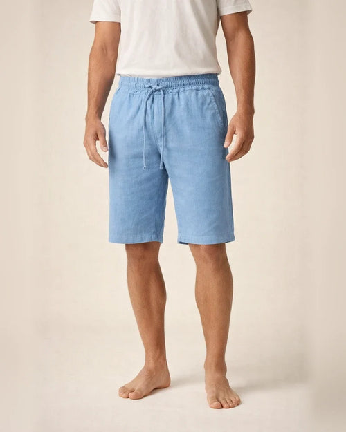 Men's Linen Shorts Summer Shorts Pocket Drawstring Elastic Waist Plain Comfort Outdoor Daily Going Out Linen / Cotton Blend Fashion Streetwear Black White | JRSEE:888e395c-efe1-4e23-ba3f-974f4870318d