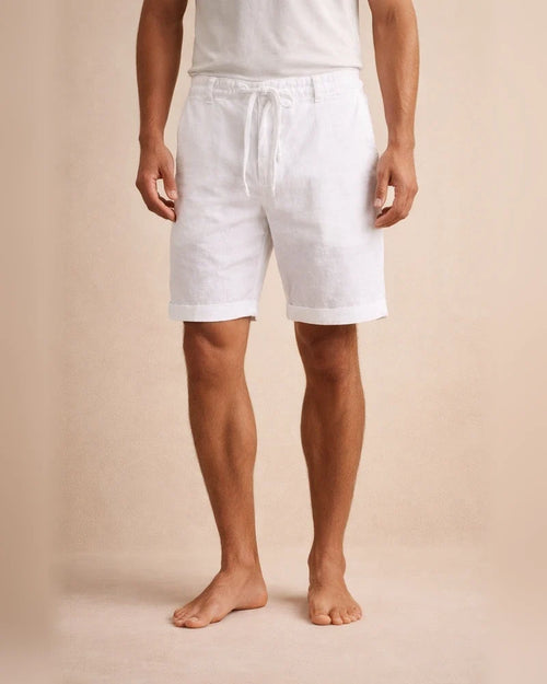 Men's Linen Shorts Yoga Fitness Gym Workout Bottoms White Black Green Cotton Sports Activewear Micro-elastic Loose Fit / Athleisure | JRSEE:4f179959-532e-4e24-8827-5ea507ac52b4