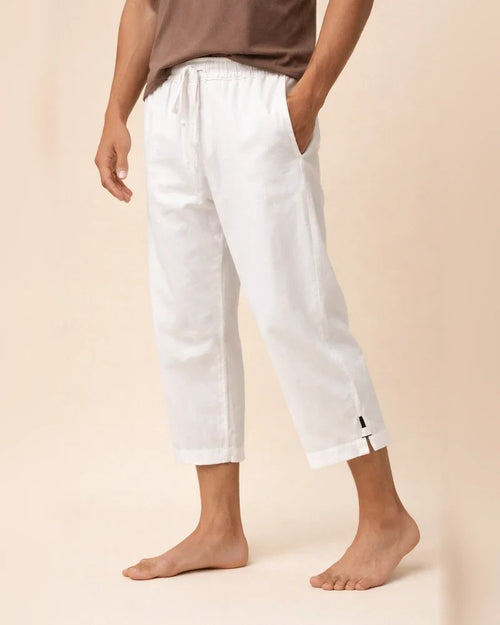 Men's Linen Summer Long Pants Beach Pants Solid Color Split-Leg Casual Vacation Pants | JRSEE:ad64d0fd-452f-4f44-a8e8-3a3fc5a04232