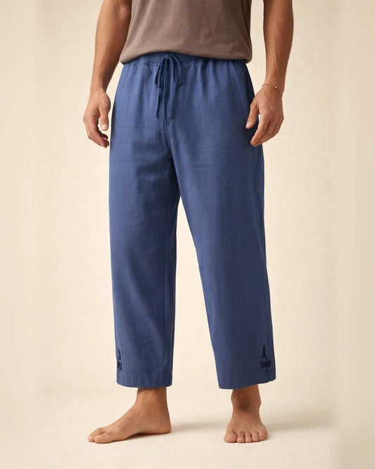 Men's Linen Summer Long Pants Beach Pants Solid Color Split-Leg Casual Vacation Pants | JRSEE:81c50d61-8ed9-4869-bf3c-acc3bb4f8877