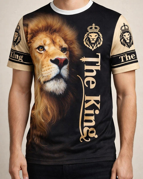 Men's Lion King 3D Digital Printing T-shirt Summer New Round Neck Short-sleeved Clothes Casual Animal Pattern T-shirt | JRSEE:f6f42724-79a0-4fb8-be8a-a1affcf9bd27