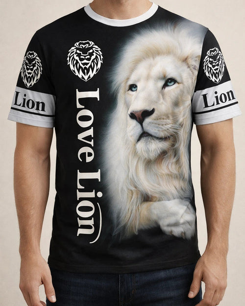 Men's Lion King 3D Digital Printing T-shirt Summer New Round Neck Short-sleeved Clothes Casual Animal Pattern T-shirt | JRSEE:13d25f2f-1550-4cf4-80f0-930e2c5623e0