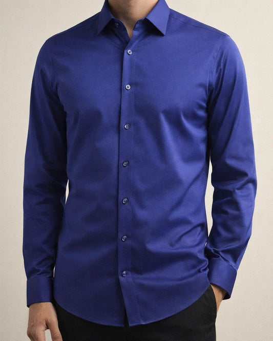 Men's Long-sleeved Mulberry Silk Solid Color Long-sleeved Work Shirt Business Professional Slim Shirt Business Formal Wear | JRSEE:b9e9d926-d2cb-401b-b611-73581d7eab86