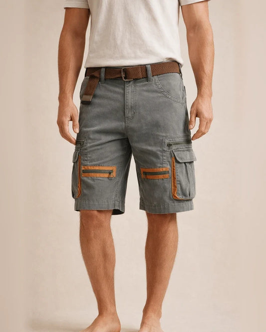 Men's Multi-Pocket Cropped Shorts, Summer Straight-Leg Workwear Shorts | JRSEE:213d8a91-e134-4d0e-ad7e-b887475fc10a