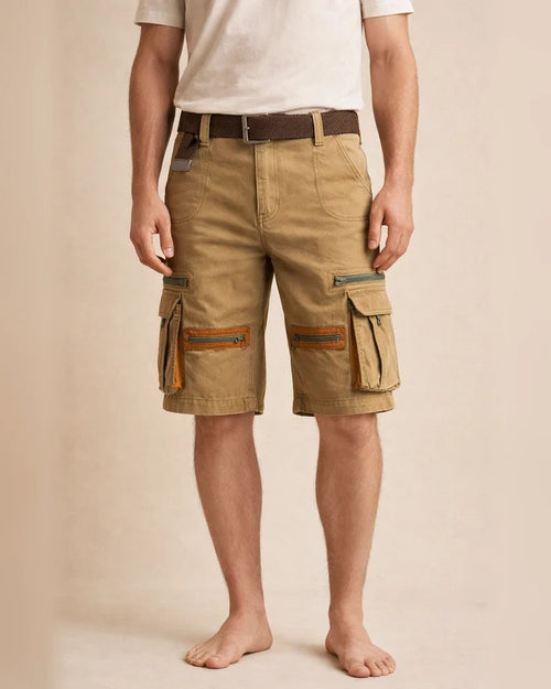 Men's Multi-Pocket Cropped Shorts, Summer Straight-Leg Workwear Shorts | JRSEE:66df6222-7c2c-4e88-b02b-e756bae484b1