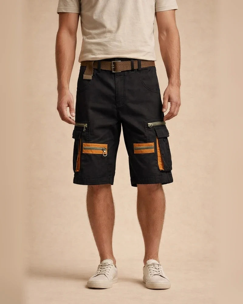 Men's Multi-Pocket Cropped Shorts, Summer Straight-Leg Workwear Shorts | JRSEE:0880c807-449b-4ea3-8f01-d902febeb910