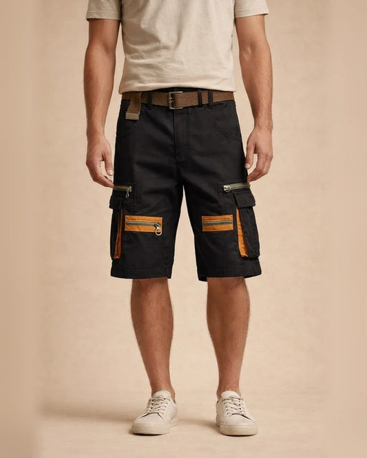Men's Multi-Pocket Cropped Shorts, Summer Straight-Leg Workwear Shorts | JRSEE:0880c807-449b-4ea3-8f01-d902febeb910