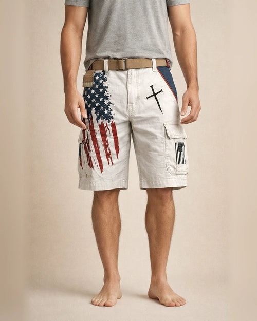 Men's New Arrival Fashionable Casual 3D-Printed Work Shorts with Zipper | JRSEE:622ba3ca-911e-49af-9d72-0736ed140ca8