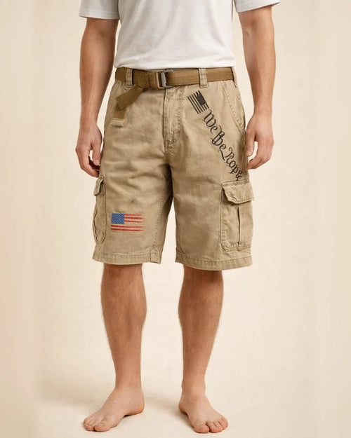 Men's New Arrival Fashionable Casual 3D-Printed Work Shorts with Zipper | JRSEE:fc49503c-eda3-44eb-b394-280379e19a69