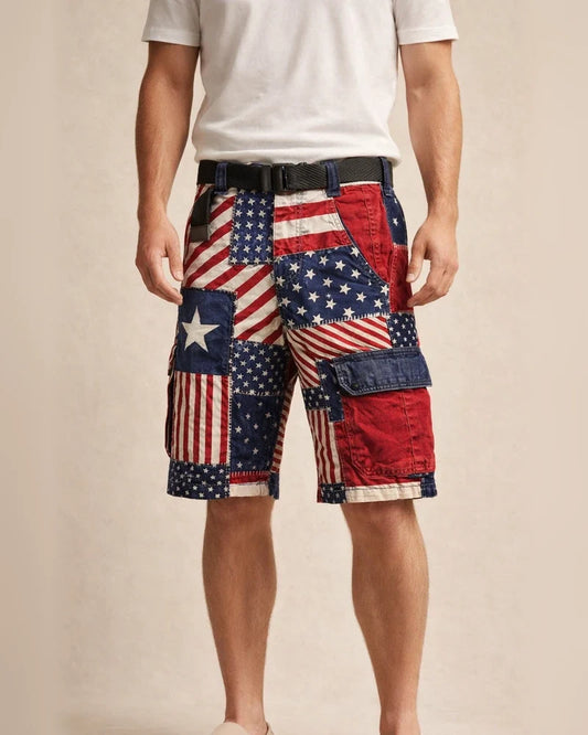 Men's New Arrival Fashionable Casual 3D-Printed Work Shorts with Zipper | JRSEE:4ccbf47a-91e0-4cb6-9a74-cd7d7e5ba40a
