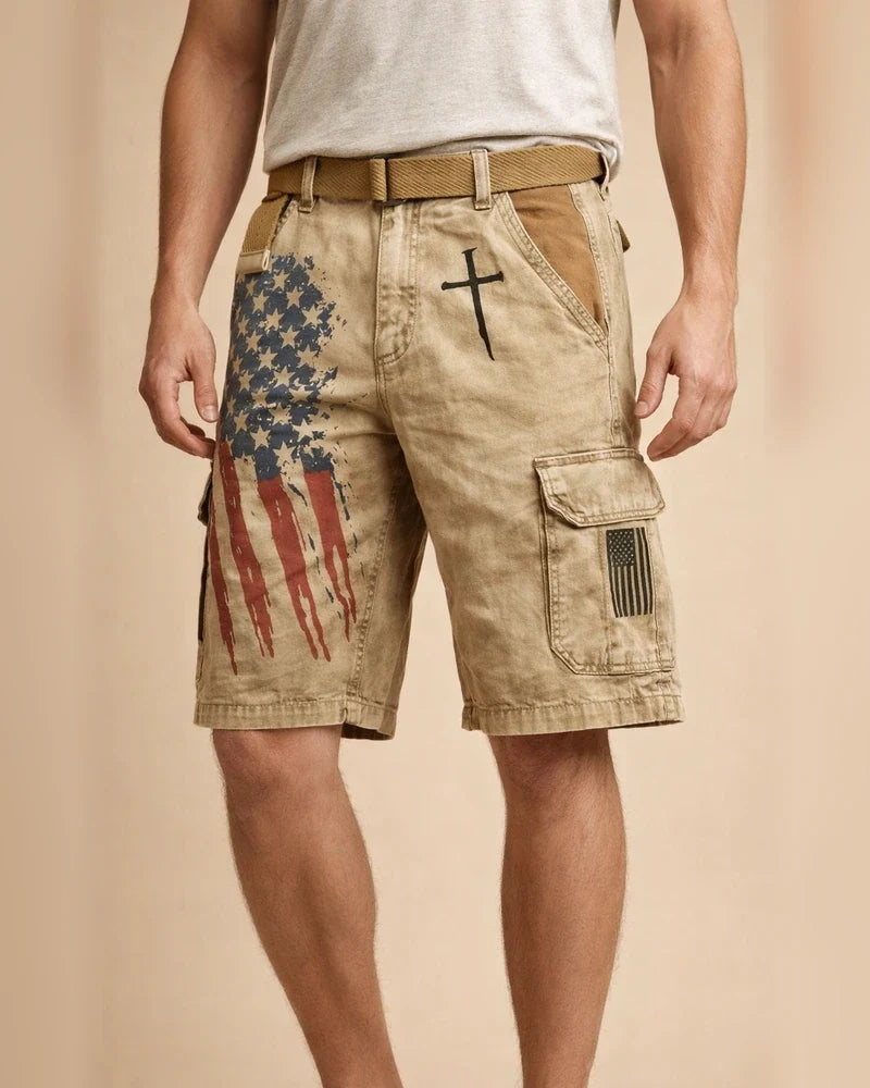 Men's New Arrival Fashionable Casual 3D-Printed Work Shorts with Zipper | JRSEE:ca5d55a1-b209-476b-9b04-1890ee07490c