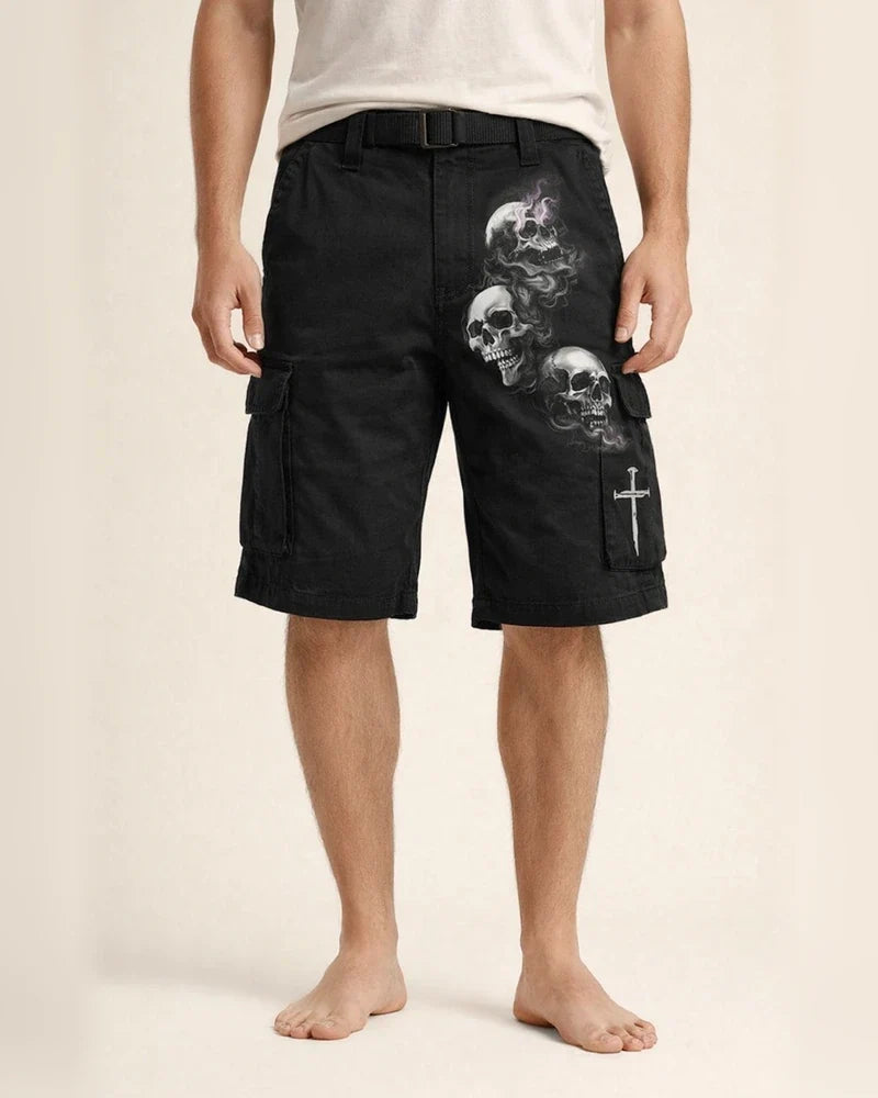 Men's New Arrival Fashionable Casual 3D-Printed Work Shorts with Zipper | JRSEE:4000dee7-3173-47f5-a379-d213934967da
