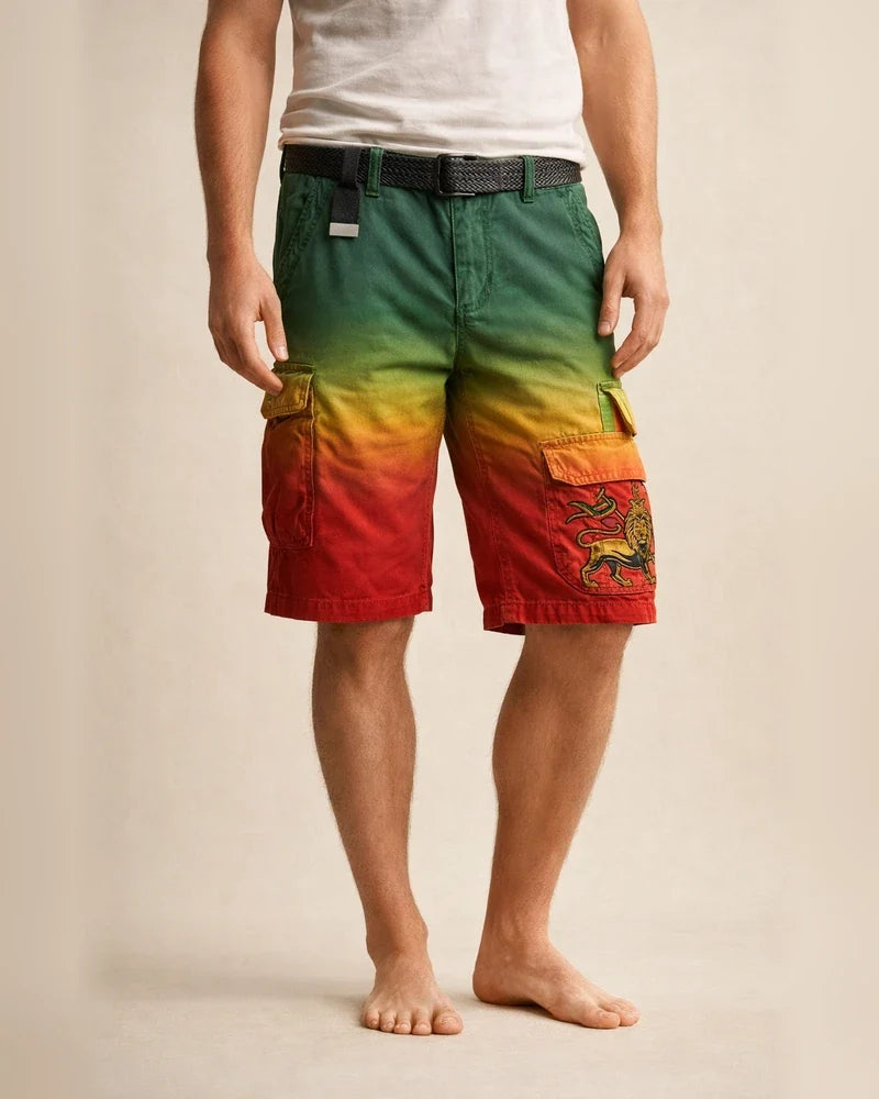 Men's New Arrival Fashionable Casual 3D-Printed Work Shorts with Zipper | JRSEE:10501d3f-938a-4681-9716-7d78716847b5