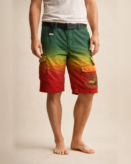 Men's New Arrival Fashionable Casual 3D-Printed Work Shorts with Zipper | JRSEE:10501d3f-938a-4681-9716-7d78716847b5