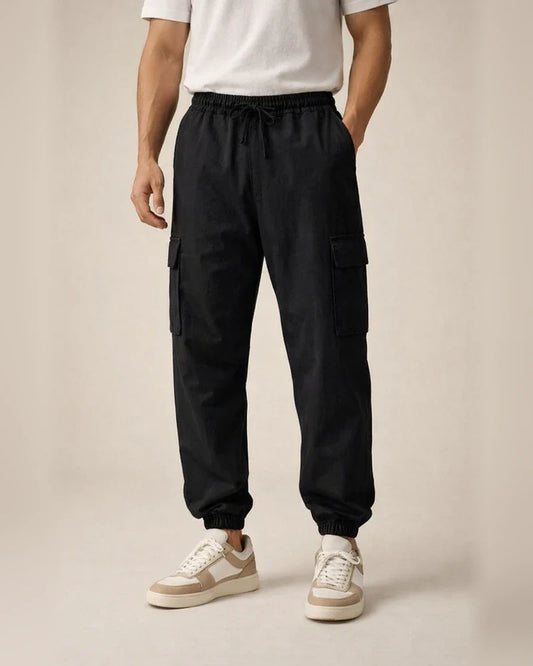 Men's New Cotton and Linen Casual Tie Rope Solid Color Loose Large Size Work Pants | JRSEE:1d6a3985-015b-4f16-9444-8b58201e325a