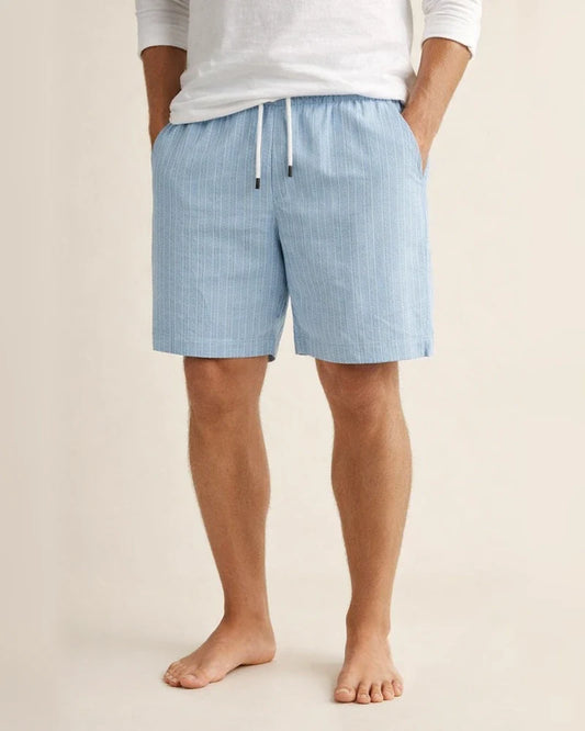 Men's New Cotton Linen Shorts Multi-pocket Models Tie Rope Men's Striped Beach Pants | JRSEE:d1a9858d-c27c-4b8c-8fe9-da91cc900f31