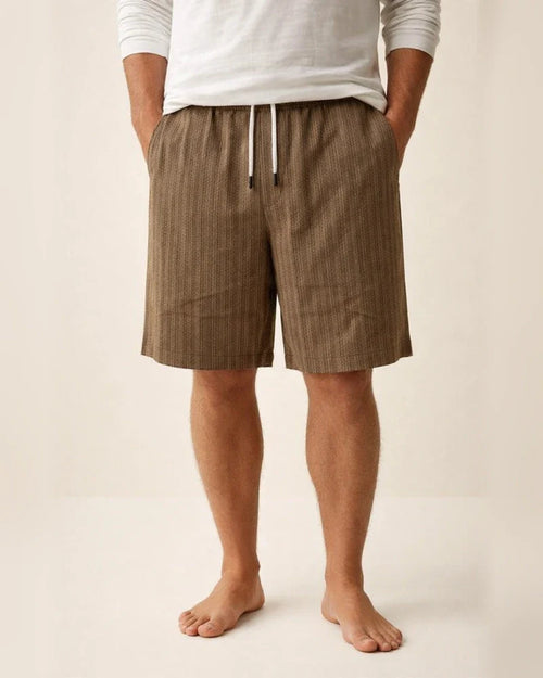 Men's New Cotton Linen Shorts Multi-pocket Models Tie Rope Men's Striped Beach Pants | JRSEE:a9914df8-0f7c-48aa-a272-3de737a3a546