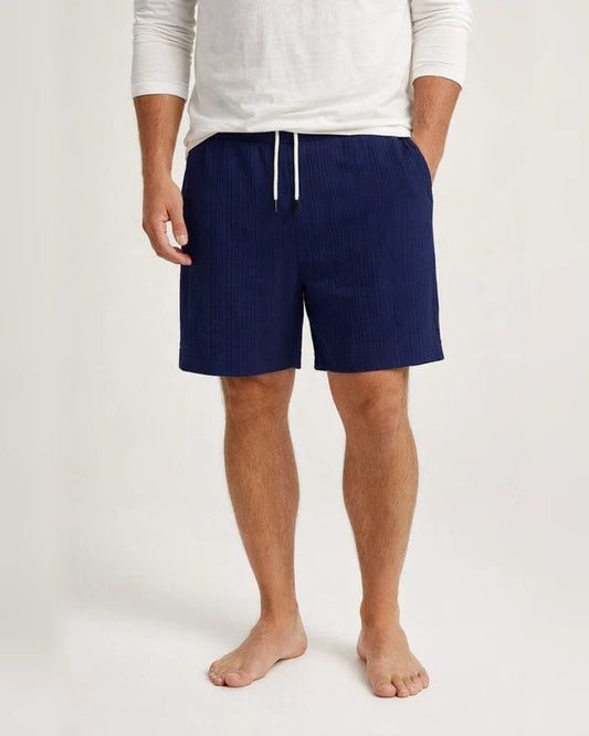 Men's New Cotton Linen Shorts Multi-pocket Models Tie Rope Men's Striped Beach Pants | JRSEE:079c193e-e6a0-415e-a9a5-c23db0176c57