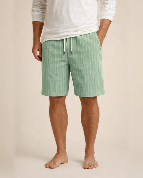 Men's New Cotton Linen Shorts Multi-pocket Models Tie Rope Men's Striped Beach Pants | JRSEE:bb9c4c9a-4982-447f-a1c9-11bc7cba2f2c