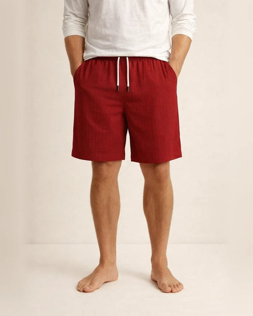 Men's New Cotton Linen Shorts Multi-pocket Models Tie Rope Men's Striped Beach Pants | JRSEE:aa6f6cf9-805d-4b15-8c96-9e5f7bf8b22a