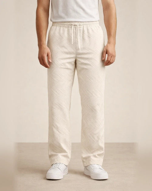 Men's New Seasonal Casual Jacquard Loose-fitting Casual Solid Color Sports Long Pants | JRSEE:1402b0e6-6192-47c8-93cc-87c9b6c03e5f