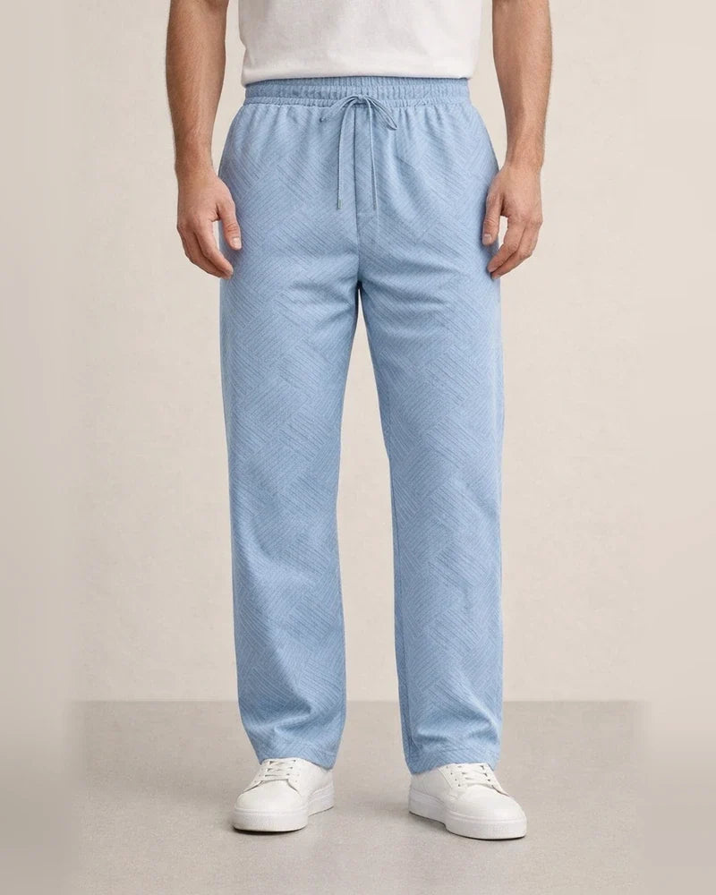Men's New Seasonal Casual Jacquard Loose-fitting Casual Solid Color Sports Long Pants | JRSEE:4ed993ab-cb29-41b8-a553-8158c1db899d