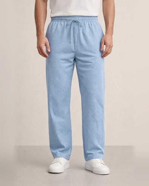 Men's New Seasonal Casual Jacquard Loose-fitting Casual Solid Color Sports Long Pants | JRSEE:4ed993ab-cb29-41b8-a553-8158c1db899d