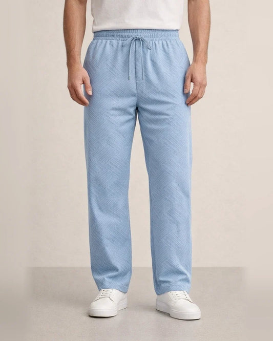 Men's New Seasonal Casual Jacquard Loose-fitting Casual Solid Color Sports Long Pants | JRSEE:4ed993ab-cb29-41b8-a553-8158c1db899d