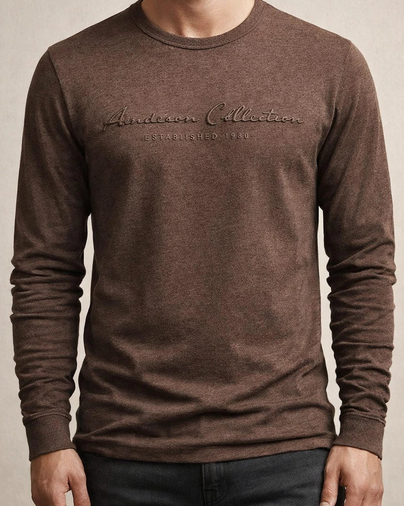 Men's New Solid Color T-Shirt Casual Crew Neck Cotton Letter Print Long Sleeve T-Shirt | JRSEE:4d167000-709e-42d2-9df8-a8bb403368d2