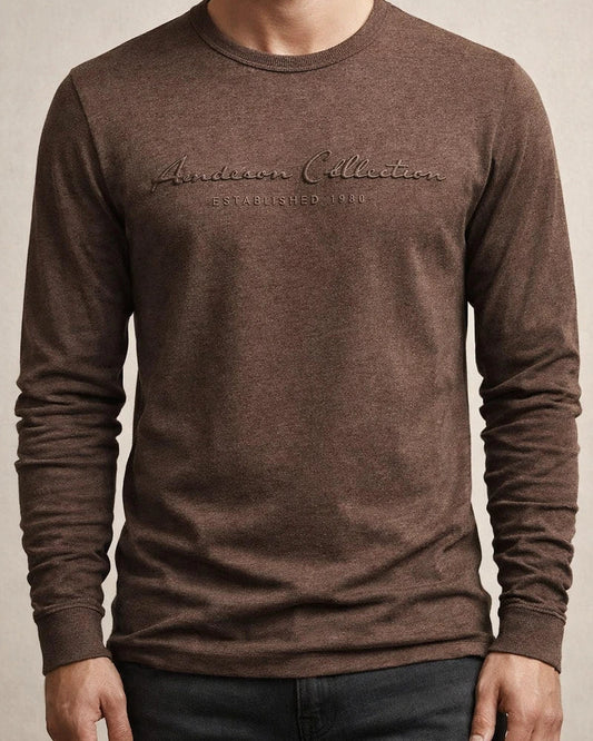 Men's New Solid Color T-Shirt Casual Crew Neck Cotton Letter Print Long Sleeve T-Shirt | JRSEE:4d167000-709e-42d2-9df8-a8bb403368d2