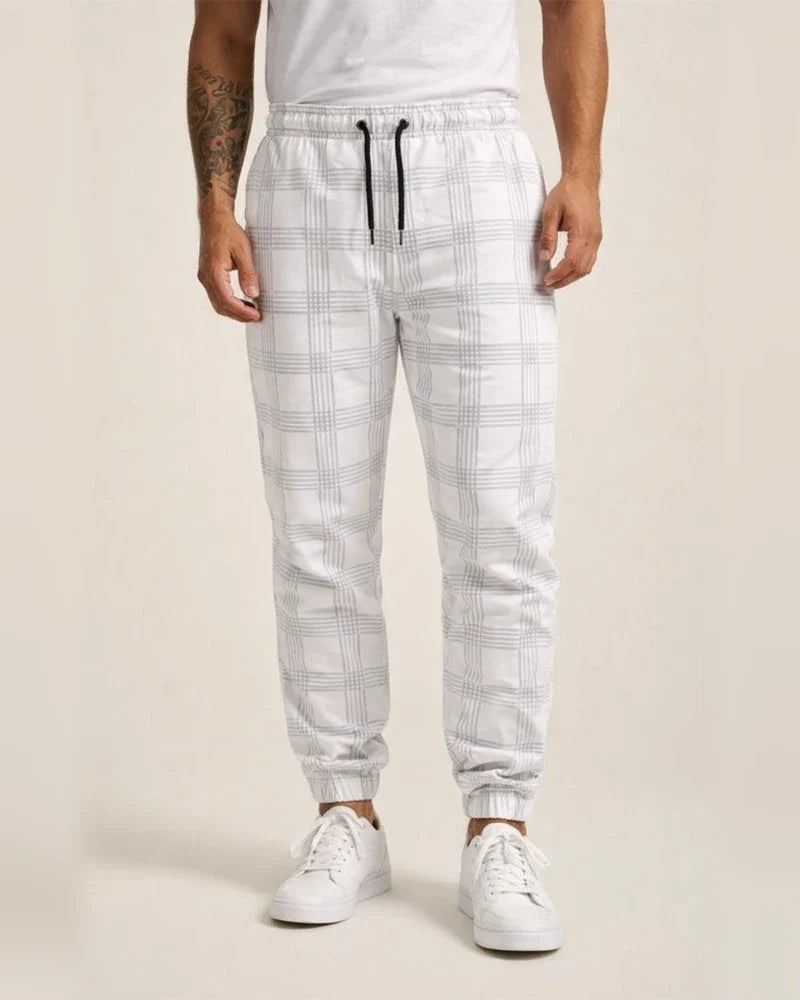 Men's New Square Plaid 3D Digital Printing Casual Pants Fitness Leggings Drawstring Pants | JRSEE:4458ba10-60ab-4e22-b76c-2543cc8249a6