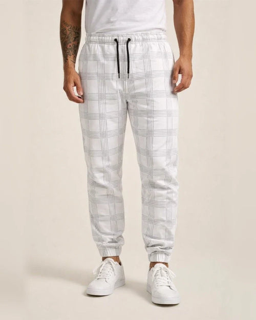 Men's New Square Plaid 3D Digital Printing Casual Pants Fitness Leggings Drawstring Pants | JRSEE:4458ba10-60ab-4e22-b76c-2543cc8249a6