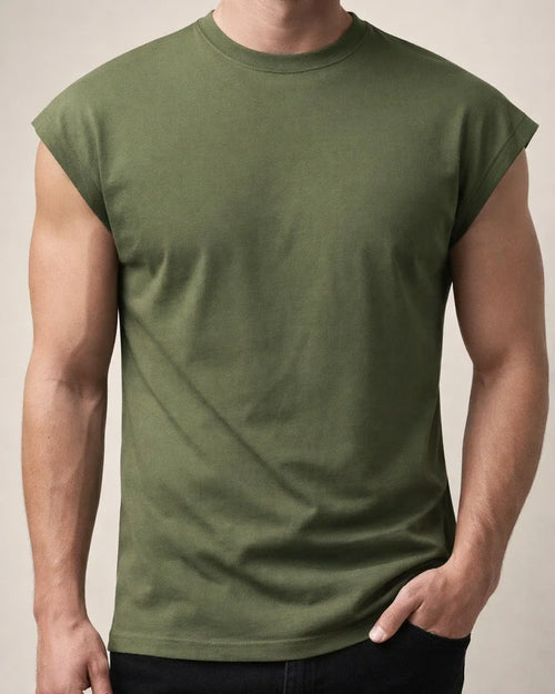 Men's New Summer Sleeveless Undershirt Men's Casual Solid-color Thin Section T-shirt Undershirt | JRSEE:1e19c982-039d-479c-a3e6-579fb284e6ff