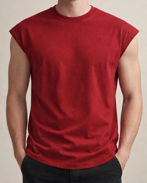 Men's New Summer Sleeveless Undershirt Men's Casual Solid-color Thin Section T-shirt Undershirt | JRSEE:04a482fc-fdc2-4cc7-9503-167fbb10a743