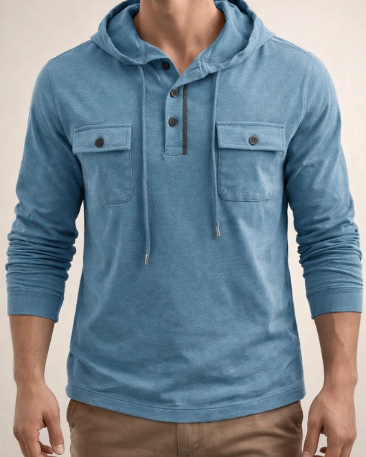 Men's Outdoor Hooded Sports Long Sleeve Drawstring Sweatshirt | JRSEE:e5162dde-da62-4e57-a3e4-6f83ca5d9b82