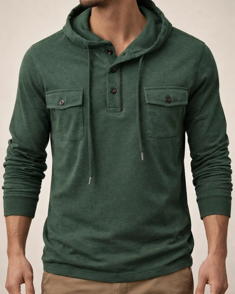 Men's Outdoor Hooded Sports Long Sleeve Drawstring Sweatshirt | JRSEE:3736644f-f19a-49b8-8b1d-ae37299abb6c