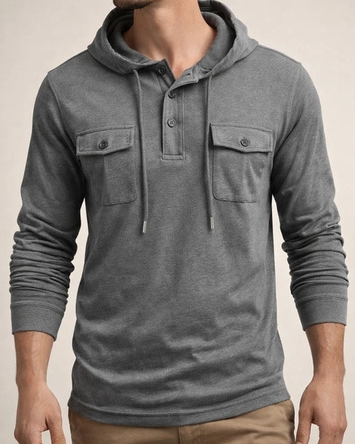Men's Outdoor Hooded Sports Long Sleeve Drawstring Sweatshirt | JRSEE:73f1a678-4f2d-4555-805b-eb3f6272cd63