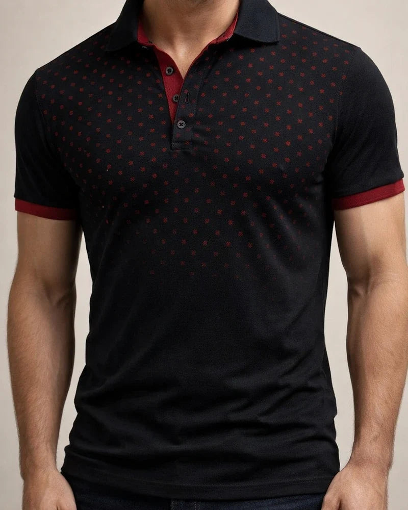 Men's Polo Shirt Golf Shirt Casual Daily Polo Collar Classic Short Sleeve Casual Soft Polka Dot Dot Button Front Summer Spring Regular Fit Black White Red Navy Blue Orange Light Grey Polo Shirt | JRSEE:dc6bb908-f938-43ae-998b-34128df71e53