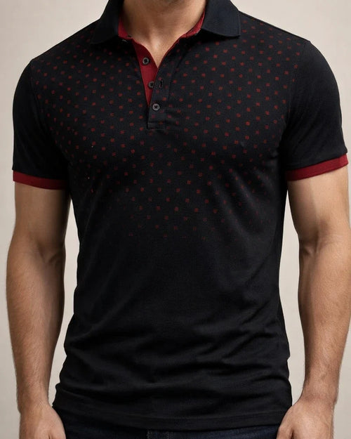 Men's Polo Shirt Golf Shirt Casual Daily Polo Collar Classic Short Sleeve Casual Soft Polka Dot Dot Button Front Summer Spring Regular Fit Black White Red Navy Blue Orange Light Grey Polo Shirt | JRSEE:dc6bb908-f938-43ae-998b-34128df71e53