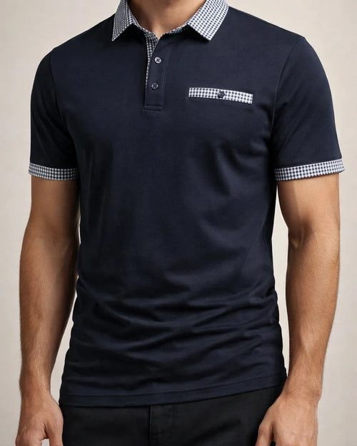 Men's Polo Shirt Golf Shirt Date Vacation Lapel Button Short Sleeves Fashion Plaid / Striped / Chevron / Round Solid / Plain Color Summer Dry-Fit Black White Navy Blue Sky Blue Polo Shirt | JRSEE:8dee7ec8-dcf5-4396-812b-12ee16ba4cf9