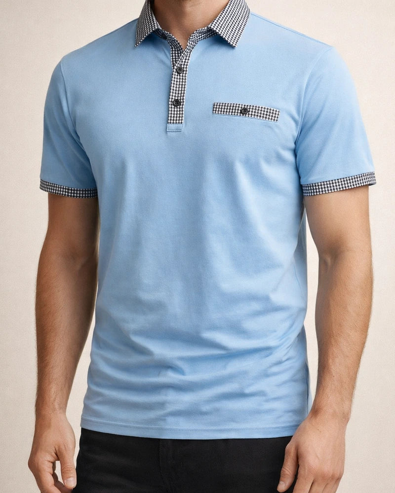 Men's Polo Shirt Golf Shirt Date Vacation Lapel Button Short Sleeves Fashion Plaid / Striped / Chevron / Round Solid / Plain Color Summer Dry-Fit Black White Navy Blue Sky Blue Polo Shirt | JRSEE:eae79a4b-a31c-4ca9-b13f-55a5e7e8e650