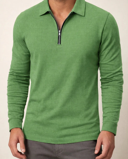 Men's Polo Shirt Golf Shirt Plaid Turndown Black Army Green Red Royal Blue Blue Outdoor Street Long Sleeve Zipper Print Clothing Apparel Fashion Designer Casual Breathable | JRSEE:d84389e7-6b20-422b-8f15-9cd24fa4abcc