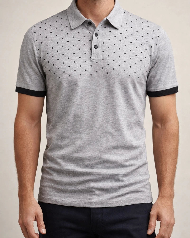 Men's Polo Shirt Golf Shirt Polka Dot Turndown Black / Red Blue Orange Dark Gray Red Outdoor Daily Short Sleeve Button-Down Clothing Apparel Classic | JRSEE:2db163b3-1a80-41ef-a3a2-031d55447cc0