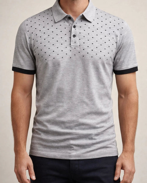 Men's Polo Shirt Golf Shirt Polka Dot Turndown Black / Red Blue Orange Dark Gray Red Outdoor Daily Short Sleeve Button-Down Clothing Apparel Classic | JRSEE:2db163b3-1a80-41ef-a3a2-031d55447cc0